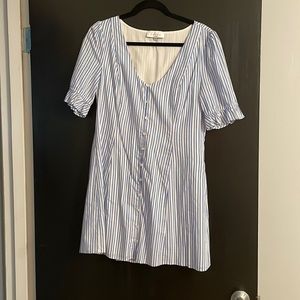 L’Academie Los Angeles Blue and white striped dress